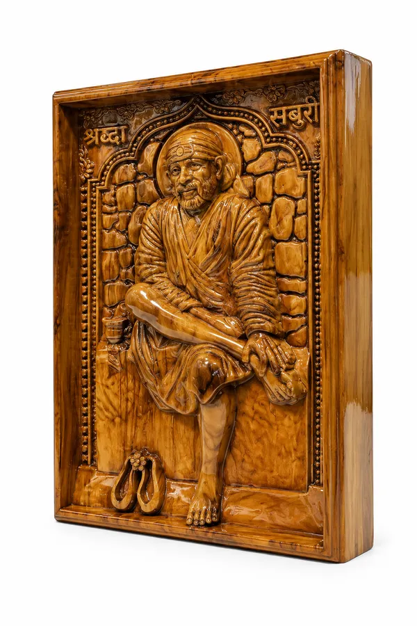 Sai_Baba_Teakwood_Hand-Carved_Wall_Relief_Panel_Brown