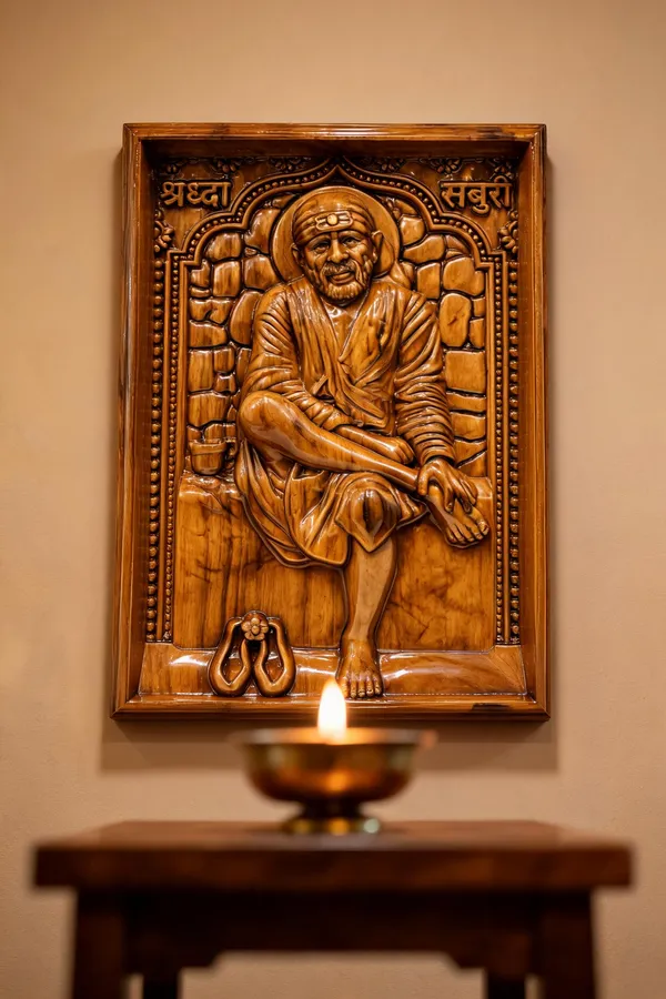 Sai_Baba_Teakwood_Hand-Carved_Wall_Relief_Panel_Brown