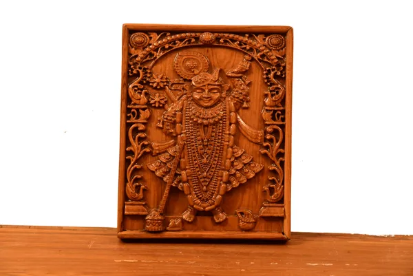 Shrinath_Ji_Teakwood_Hand-Carved_Wall_Relief_Panel_Brown