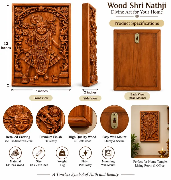 Shrinath_Ji_Teakwood_Hand-Carved_Wall_Relief_Panel_Brown