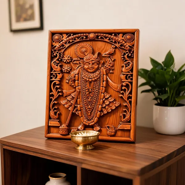 Shrinath_Ji_Teakwood_Hand-Carved_Wall_Relief_Panel_Brown