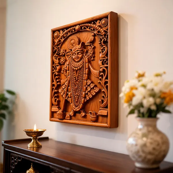 Shrinath_Ji_Teakwood_Hand-Carved_Wall_Relief_Panel_Brown