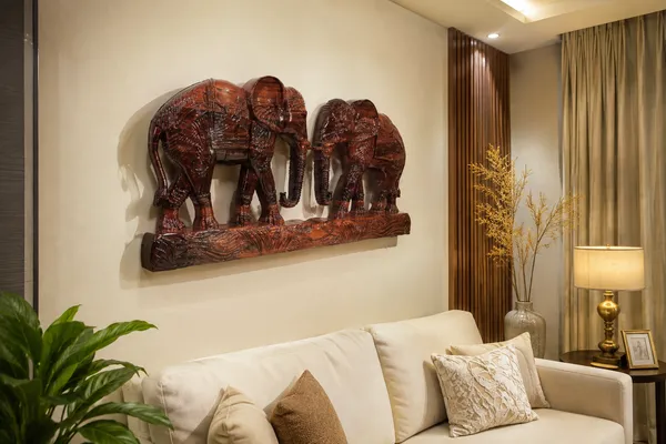 Wall_Elephant_Brown_Hardwood_Carved_Wall_Relief_Panel