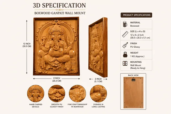 Ganesha_Boxwood_Hand-Carved_Wall_Relief_Panel_Light_Cream