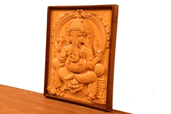 Ganesha_Boxwood_Hand-Carved_Wall_Relief_Panel_Light_Cream