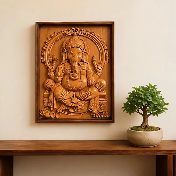 Ganesha_Boxwood_Hand-Carved_Wall_Relief_Panel_Light_Cream
