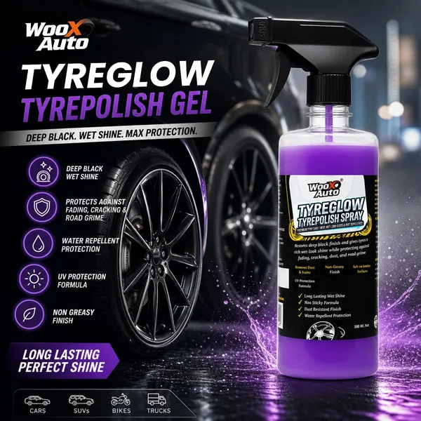 Wooxauto_Car_Detailing_Combo_|_Tyre_Glow_Polish_Gel_500ml_+_Dashglow_Dashboard_Polish_500ml_+_Microfiber_Cloth_|_Complete_Exterior_&_Interior_Kit