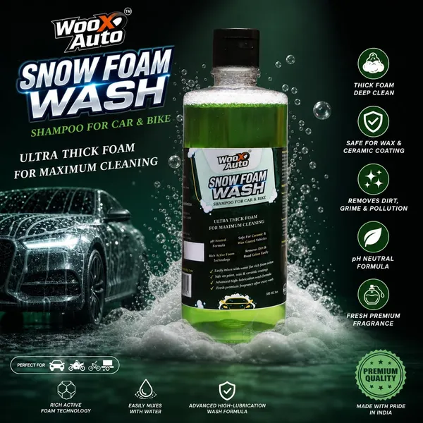 Wooxauto_Twin_Shampoo_Combo_|_Snow_Foam_Wash_Shampoo_500ml_+_Maxclean_Car_&_Bike_Shampoo_500ml_|_Car_Wash_Shampoo_Value_Pack_|_1_Litre_Total