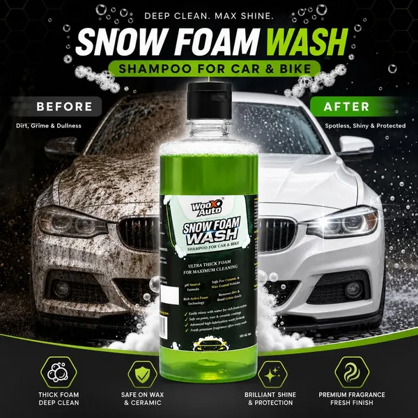 Wooxauto_Twin_Shampoo_Combo_|_Snow_Foam_Wash_Shampoo_500ml_+_Maxclean_Car_&_Bike_Shampoo_500ml_|_Car_Wash_Shampoo_Value_Pack_|_1_Litre_Total