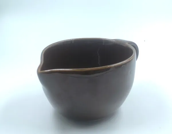 Studio_Pottery_Cream_&_Milk_Jar_In_Gloss_Finish|_Sauce_Boat|_Handglazed_Ceramic_Serveware|_Ceramic_Creamer_For_Coffee-Tea_With_A_Handle|_Milk_Jar_(Chocolate_Brown)