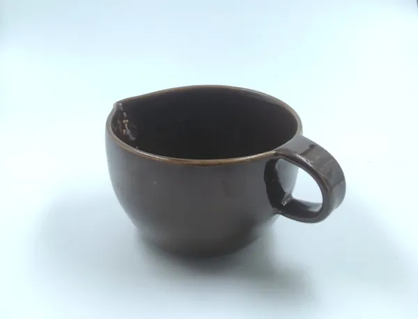 Studio_Pottery_Cream_&_Milk_Jar_In_Gloss_Finish|_Sauce_Boat|_Handglazed_Ceramic_Serveware|_Ceramic_Creamer_For_Coffee-Tea_With_A_Handle|_Milk_Jar_(Chocolate_Brown)