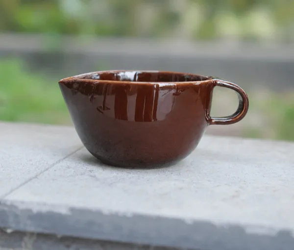 Studio_Pottery_Cream_&_Milk_Jar_In_Gloss_Finish|_Sauce_Boat|_Handglazed_Ceramic_Serveware|_Ceramic_Creamer_For_Coffee-Tea_With_A_Handle|_Milk_Jar_(Chocolate_Brown)