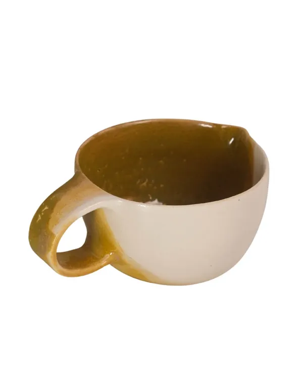 Studio_Pottery_Cream_&_Milk_Jar_In_Gloss_Finish|_Sauce_Boat|_Handglazed_Ceramic_Serveware|_Ceramic_Creamer_For_Coffee-Tea_With_A_Handle|_Milk_Jar_(Olive_Green-Cream)