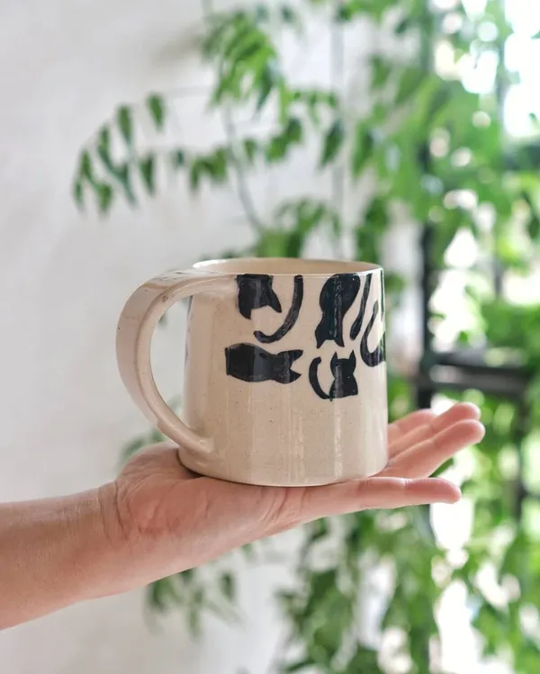 Studio_Pottery_Stoneware_Coffee_Mug_–_Hand-Painted_Cat_Illustrations_|_Artisan_Ceramic_Mug_For_Animal_Lovers