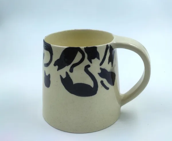 Studio_Pottery_Stoneware_Coffee_Mug_–_Hand-Painted_Cat_Illustrations_|_Artisan_Ceramic_Mug_For_Animal_Lovers