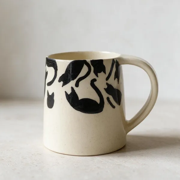 Studio_Pottery_Stoneware_Coffee_Mug_–_Hand-Painted_Cat_Illustrations_|_Artisan_Ceramic_Mug_For_Animal_Lovers