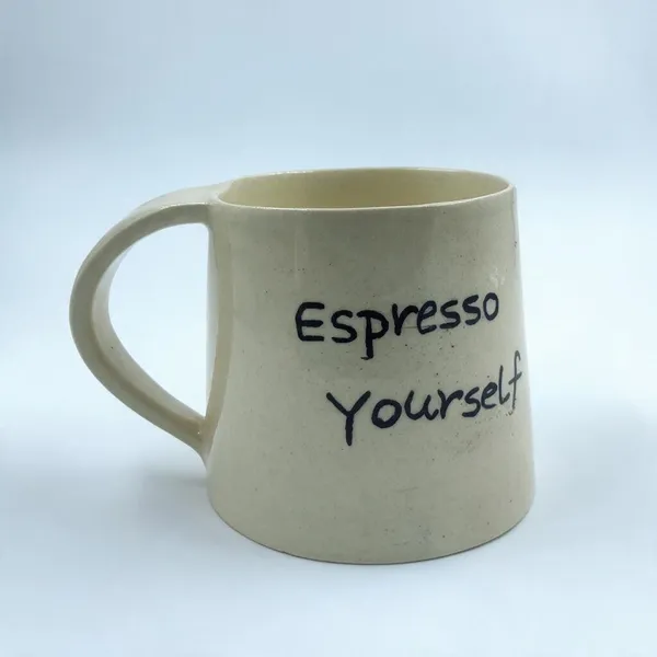 Handmade_Stoneware_Coffee_Mug_–_“Espresso_Yourself”_Quote_|_Artisan_Ceramic_Mug_With_Hand-Painted_Typography