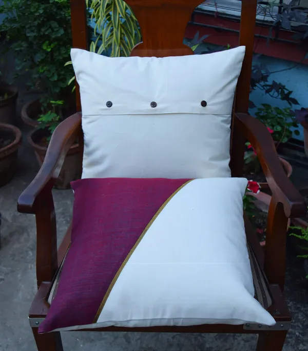 Maroon_&_Cream_Malkha_Cushion_Covers(Set_Of_2)|16"X16"