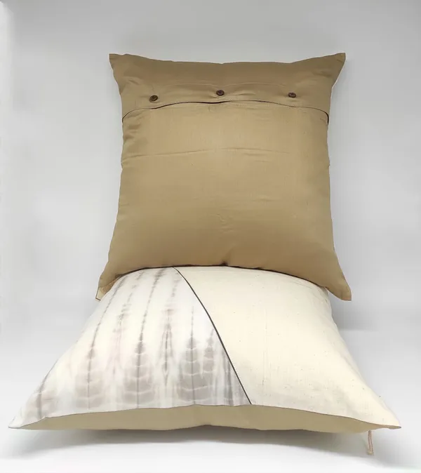 Shibori_Patches_On_Cream_Malkha_Cushion_Covers(Set_Of_2)|20"X20"