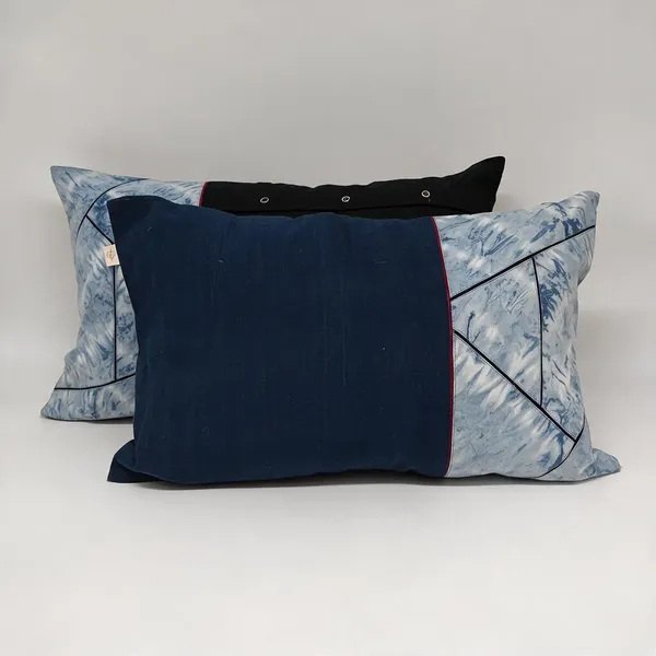 Shibori_Patches_On_Indigo_Malkha_Cushion_Covers(Set_Of_2)|20"X12"