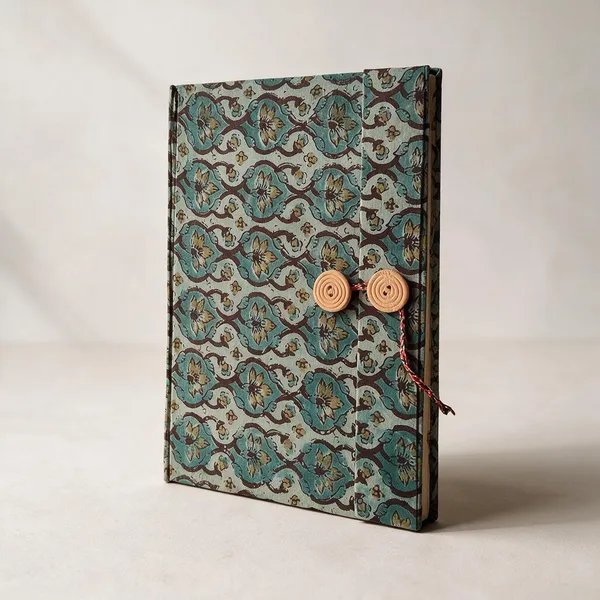 Floral_Block_Printed_Hard_Bound_Fabric_Sketch_Books,_A4_Doodle_Book_Handcrafted_Fabric_Cover,_For_Sketching_And_Writing_(Brown-Red)
