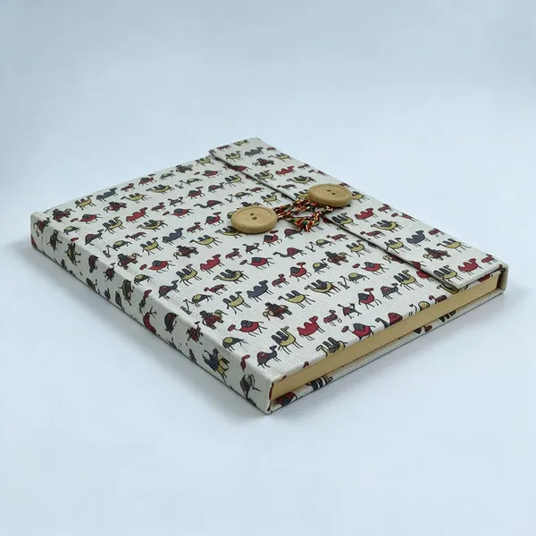 Handmade_Royal_Blue_Fish_Block_Printed_Fabric_Cover_Notebook