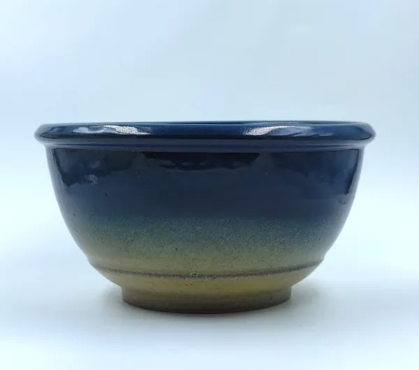 Studio_Pottery_Stoneware_Salad_Bowl|_Dual-Glazed_In_Blue_And_Yellow_Gloss_Finish|_Handglazed_Premium_Serveware|_Handcrafted_Ceramic_Serveware|Perfect_For_Salads,_Serving,_And_Décor|_6"_Diameter,_3.5"_Height