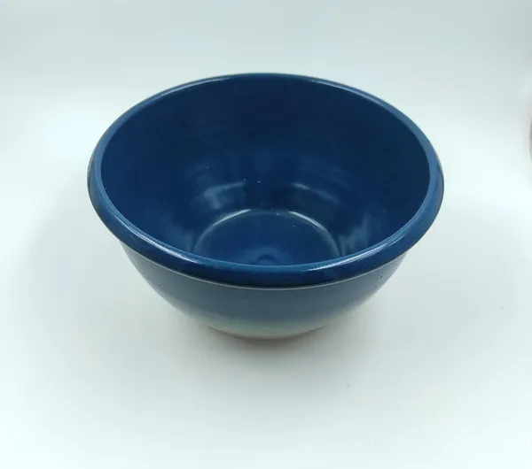 Studio_Pottery_Stoneware_Salad_Bowl|_Dual-Glazed_In_Blue_And_Yellow_Gloss_Finish|_Handglazed_Premium_Serveware|_Handcrafted_Ceramic_Serveware|Perfect_For_Salads,_Serving,_And_Décor|_6"_Diameter,_3.5"_Height