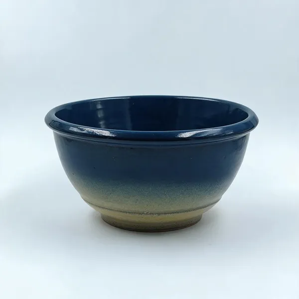 Studio_Pottery_Stoneware_Salad_Bowl|_Dual-Glazed_In_Blue_And_Yellow_Gloss_Finish|_Handglazed_Premium_Serveware|_Handcrafted_Ceramic_Serveware|Perfect_For_Salads,_Serving,_And_Décor|_6"_Diameter,_3.5"_Height