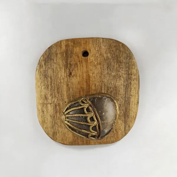 Decorative_Abstract_Handcrafted_Wooden-Brass-River_Pebble_Wall_Mounted_Hook