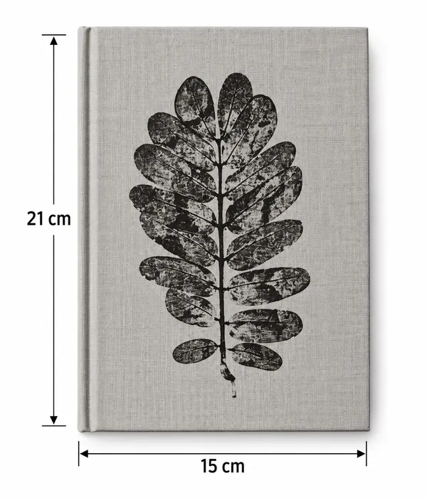 Handmade_Ecoprint_Fabric_Cover_Notebook(Grey)