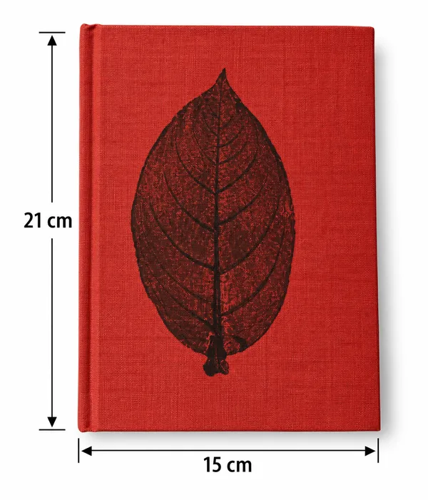Handmade_Ecoprint_Fabric_Cover_Notebook(Maroon)