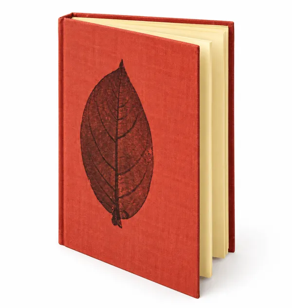 Handmade_Ecoprint_Fabric_Cover_Notebook(Maroon)
