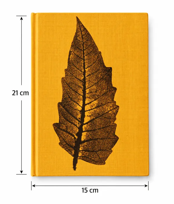 Handmade_Ecoprint_Fabric_Cover_Notebook(Mustard_Yellow)