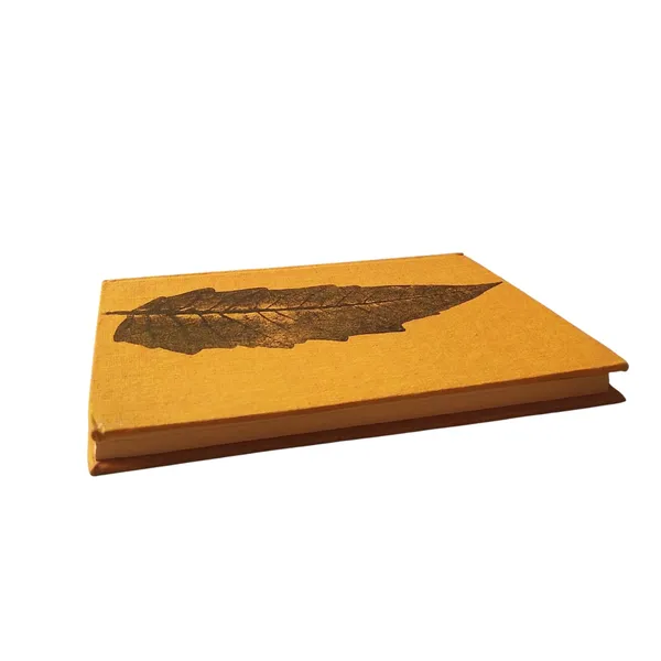 Handmade_Ecoprint_Fabric_Cover_Notebook(Mustard_Yellow)