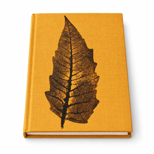 Handmade_Ecoprint_Fabric_Cover_Notebook(Mustard_Yellow)