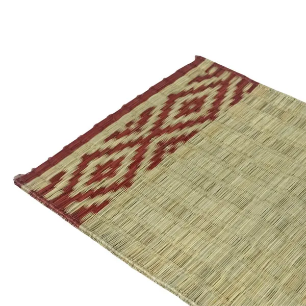 Madurkathi_Table_Runner_For_Dining_Table|Heat_Resistant_Long_Mat_Made_With_Handwoven_Natural_Fiber|_Maroon_Border_Design|_Rustic_Decor_For_4-6_Seater_Dining_Tables,_Pack_Of_1,_‎13"/54"