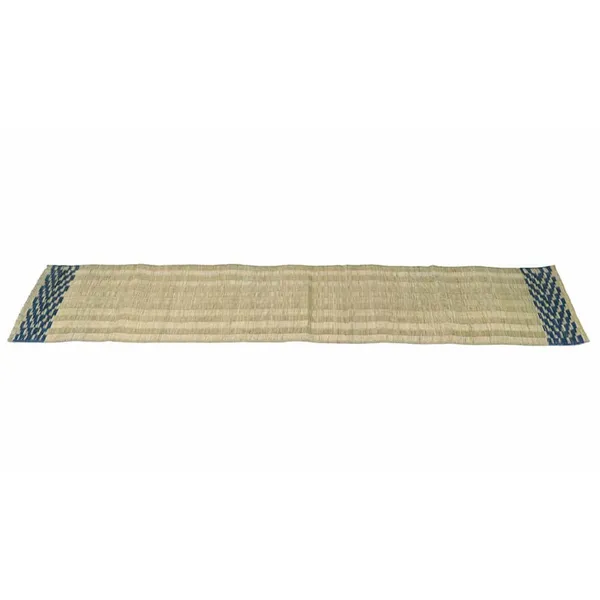 Madurkathi_Table_Runner_For_Dining_Table|Heat_Resistant_Long_Mat_Made_With_Handwoven_Natural_Fiber|_Indigo_Border_Design|_Rustic_Decor_For_4-6_Seater_Dining_Tables,_Pack_Of_1,_‎13"/54"