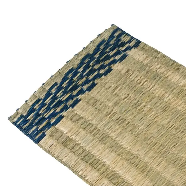 Madurkathi_Table_Runner_For_Dining_Table|Heat_Resistant_Long_Mat_Made_With_Handwoven_Natural_Fiber|_Indigo_Border_Design|_Rustic_Decor_For_4-6_Seater_Dining_Tables,_Pack_Of_1,_‎13"/54"