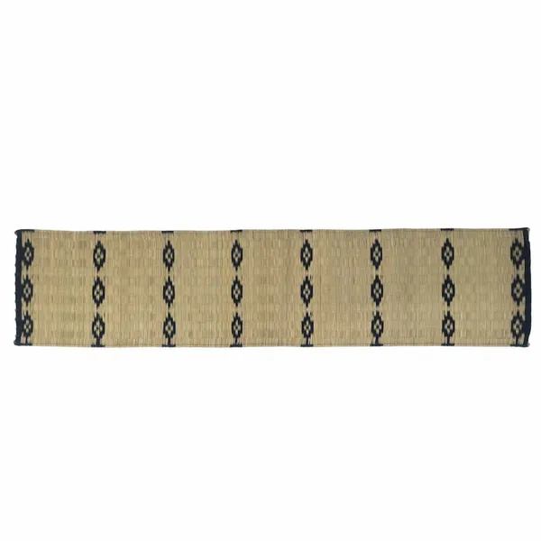 Madurkathi_Table_Runner_For_Dining_Table|Heat_Resistant_Long_Mat_Made_With_Handwoven_Natural_Fiber|_Black_Line_Design|_Rustic_Decor_For_4-6_Seater_Dining_Tables,_Pack_Of_1,_13"/54"