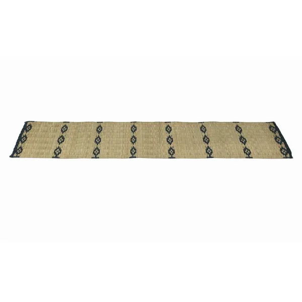 Madurkathi_Table_Runner_For_Dining_Table|Heat_Resistant_Long_Mat_Made_With_Handwoven_Natural_Fiber|_Black_Line_Design|_Rustic_Decor_For_4-6_Seater_Dining_Tables,_Pack_Of_1,_13"/54"