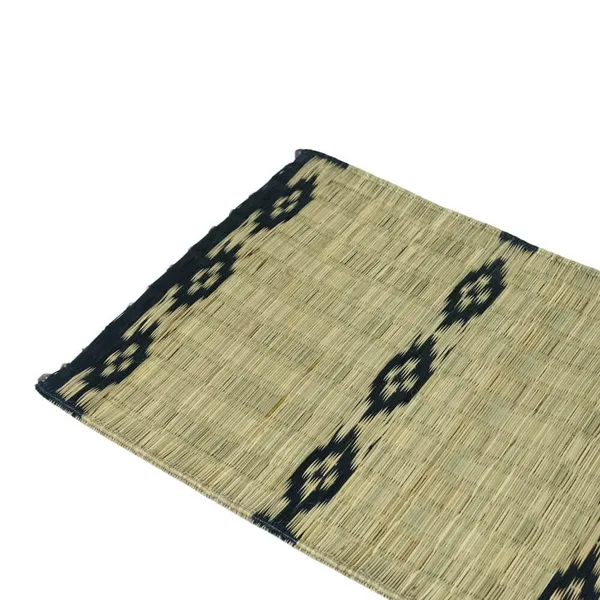 Madurkathi_Table_Runner_For_Dining_Table|Heat_Resistant_Long_Mat_Made_With_Handwoven_Natural_Fiber|_Black_Line_Design|_Rustic_Decor_For_4-6_Seater_Dining_Tables,_Pack_Of_1,_13"/54"