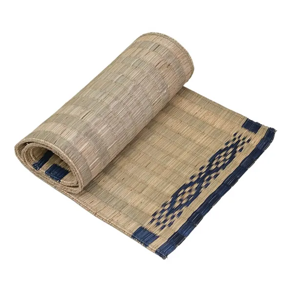 Madurkathi_Table_Runner_For_Dining_Table|Heat_Resistant_Long_Mat_Made_With_Handwoven_Natural_Fiber|_Indigo_Ornamental_Design|_Rustic_Decor_For_4-6_Seater_Dining_Tables,_Pack_Of_1,_‎13"/54"