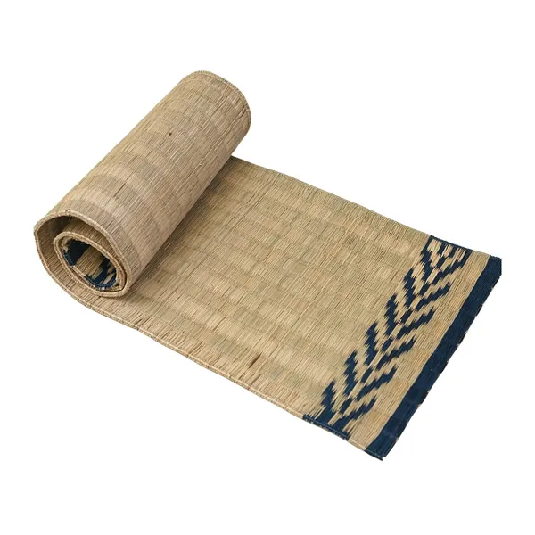 Madurkathi_Table_Runner_For_Dining_Table|Heat_Resistant_Long_Mat_Made_With_Handwoven_Natural_Fiber|_Indigo_Leaf|_Rustic_Decor_For_4-6_Seater_Dining_Tables,_Pack_Of_1,_‎13"/54"