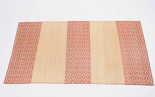 Handcrafted_7_Count_Red-Natural_Stripes_Madurkathi_Floor_Mat|_6Ftx3Ft_Mat