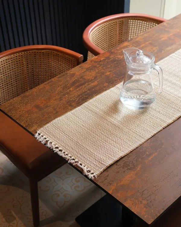 Madurkathi_Table_Runner_12"×60"_–_Handwoven_Natural_River_Grass_(Twig_&_Thread_Weave),_Heat-Resistant_&_Eco-Friendly,_Rustic_Bengal_Artisan_Décor(White)