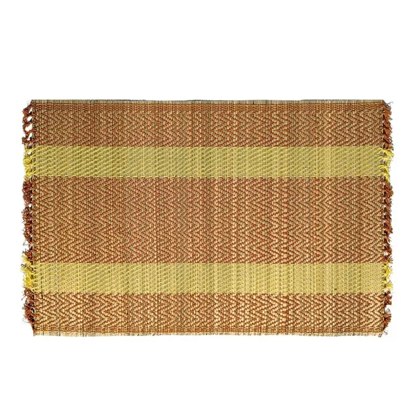 Set_Of_6_Madurkathi_Placemats_–_Handwoven_Natural_River_Grass_Dining_Mats,_Heat-Resistant_&_Eco-Friendly,_Rustic_Twig_&_Thread_Design,_Gi-Tagged_Artisan_Craft(Brown-Yellow)|12"/18"