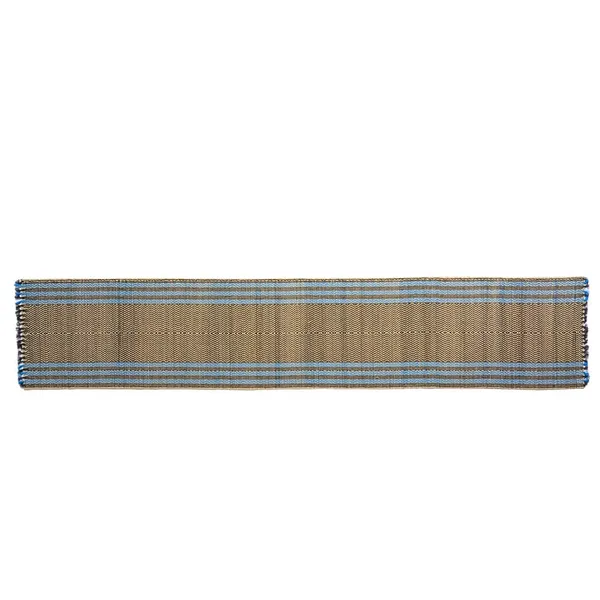 Madurkathi_Table_Runner_12"×60"_–_Handwoven_Natural_River_Grass_(Twig_&_Thread_Weave),_Heat-Resistant_&_Eco-Friendly,_Rustic_Bengal_Artisan_Décor(Blue-Black)