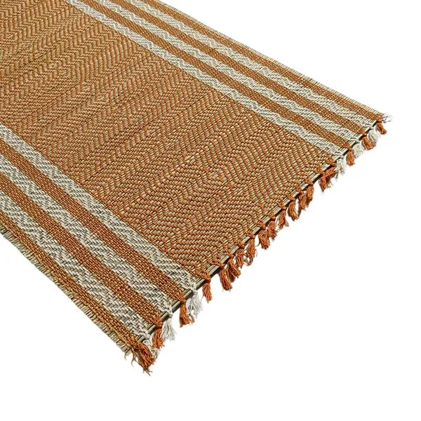 Madurkathi_Table_Runner_12"×60"_–_Handwoven_Natural_River_Grass_(Twig_&_Thread_Weave),_Heat-Resistant_&_Eco-Friendly,_Rustic_Bengal_Artisan_Décor(Brown-White))
