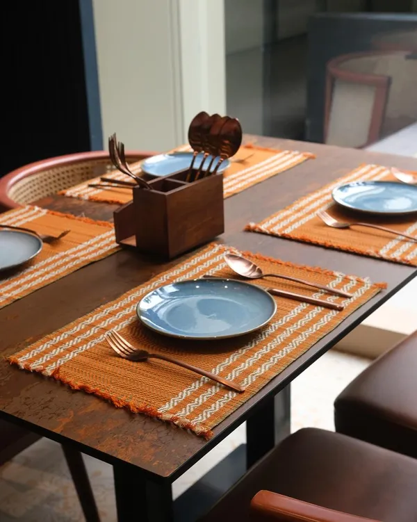 Set_Of_6_Madurkathi_Placemats_–_Handwoven_Natural_River_Grass_Dining_Mats,_Heat-Resistant_&_Eco-Friendly,_Rustic_Twig_&_Thread_Design,_Gi-Tagged_Artisan_Craft(Brown-White)|12"/18"